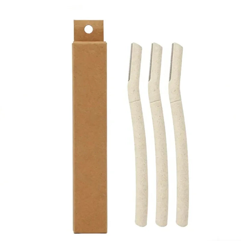 1/3/12pcs Wheat Straw Face Eyebrow Razor for Women Facial Dermaplane Razor Biodegradable Dermaplaning Tool Qme
