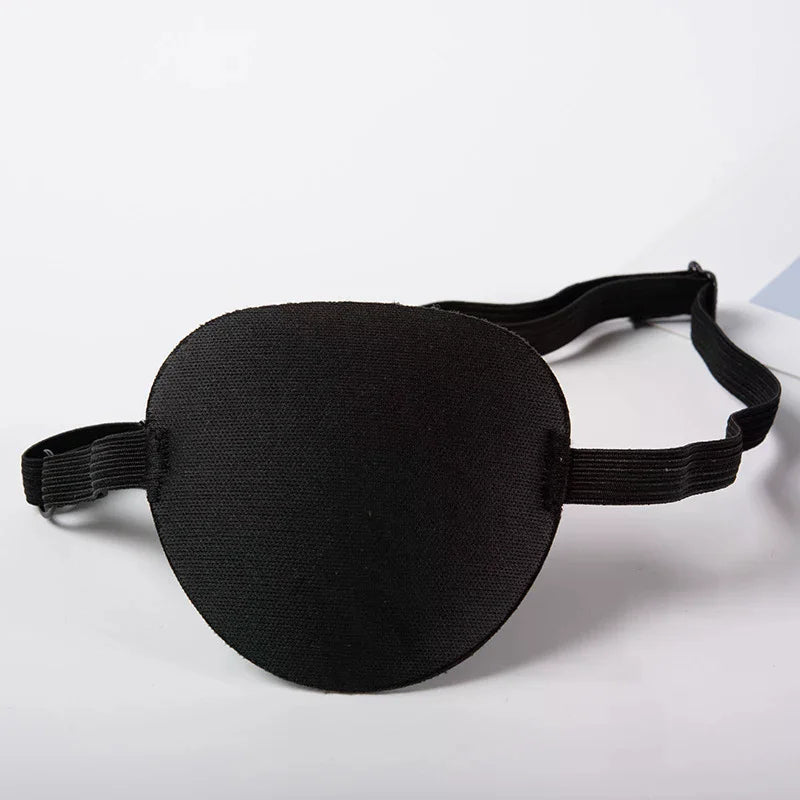 Pirate Eye Patch Unisex Black Single Eyepatch One Washable Adjustable Qme