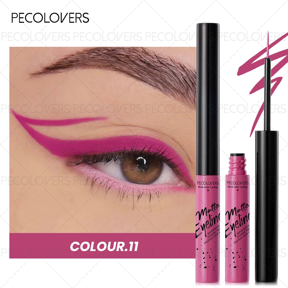 Multiple Colors Matte Liquid Eyeshadow Eye Liner Shiny Highlight Qme 11