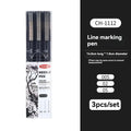 Black Micro Fine Pens,15 Sizes,Waterproof Archival Ink,Fine Tip Manga Markers for Artist Anime Sketch Technical Qme 3 Pcs Set
