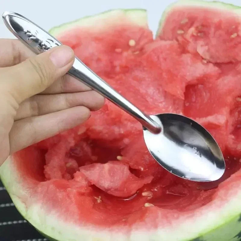 Stainless Steel Spoon Long Handle Soup Spoon Dessert Watermelon Scoops Milk Coffee Teaspoon Kitchen Tableware Utensils Wholesale Qme