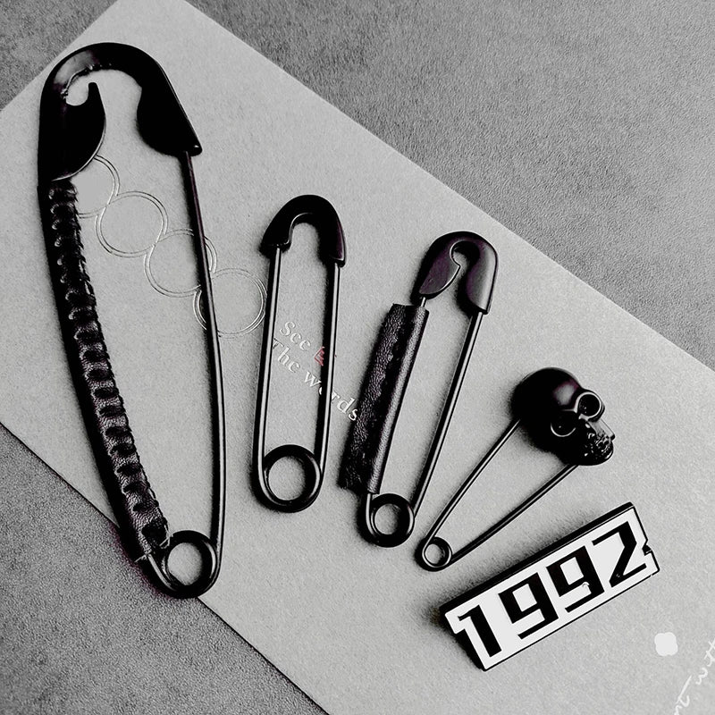 Fashion Dark Large Pins For Clothing Smooth Metal Safety Pins Jeans Dress Scarf Adjustable Pins Qme