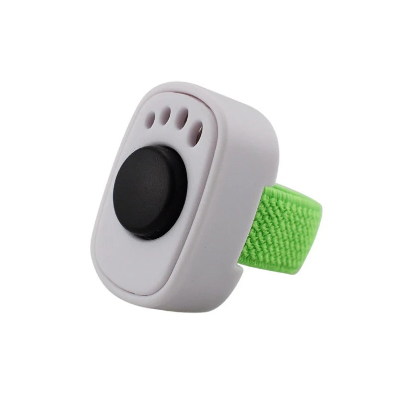 Interactive Sound Clicker Trainer For Thumb Training No Battery For Dogs Cats Positive Reinforcement Train Qme White