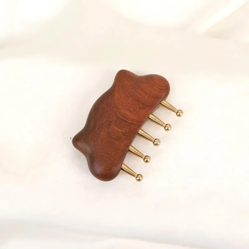 Portable Brass Gua Sha Massage Tool Head Neck Leg Body Meridian Qme C