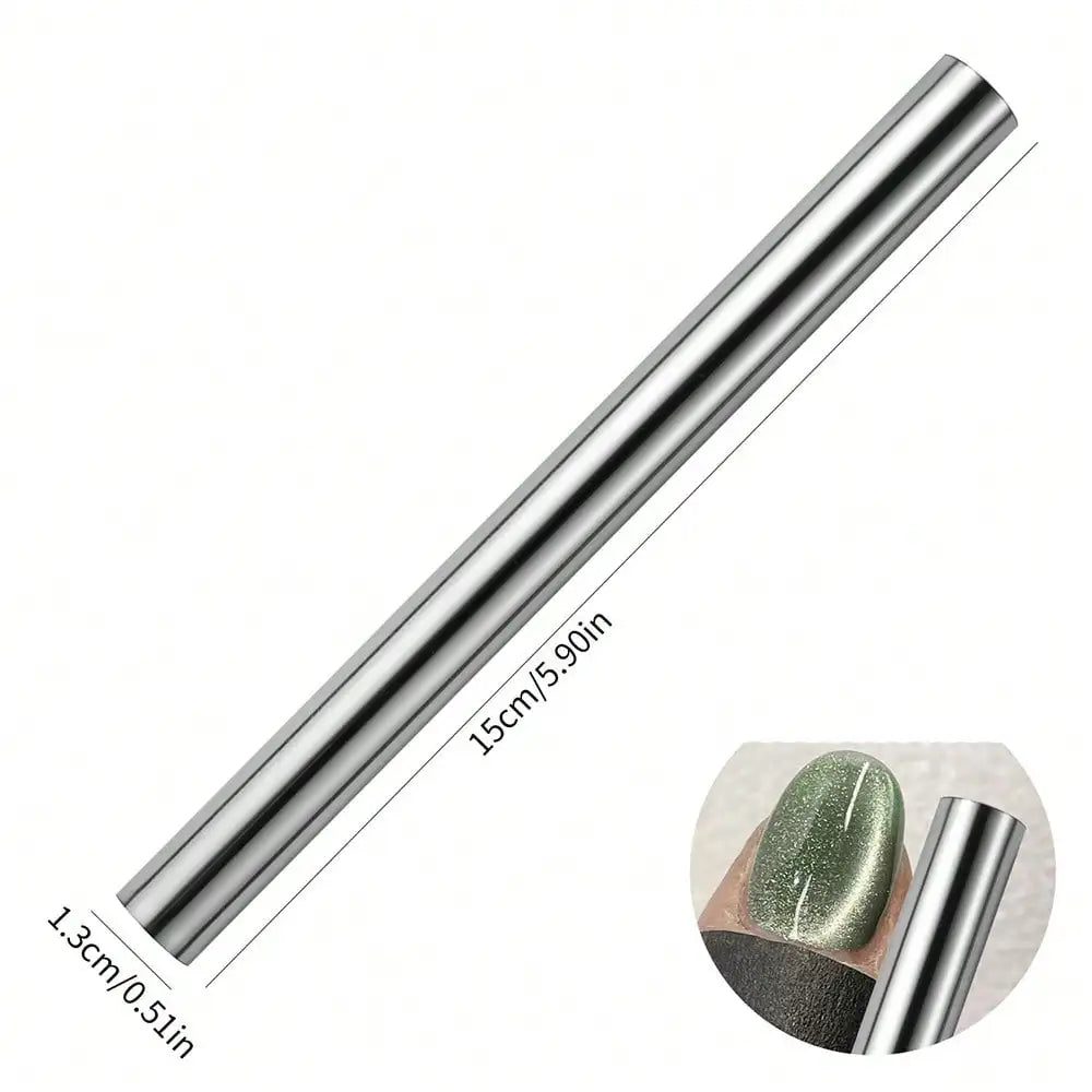Five One Nail Art Magnet Cat Eye Oil Glue Multifunctional Cross Qme silvery