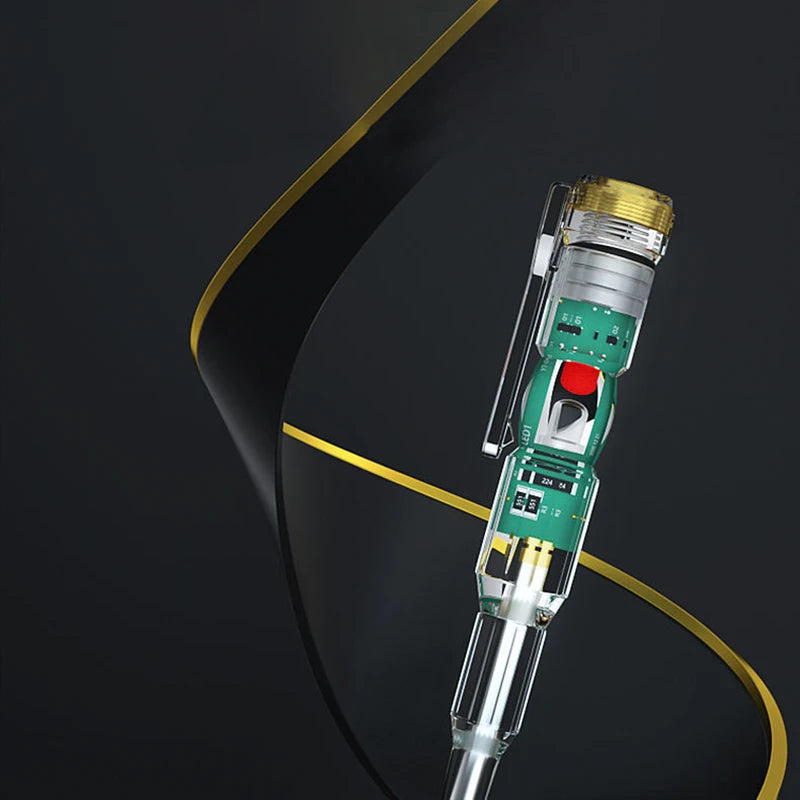 Induced Electric Tester Pen Screwdriver Probe Light Voltage Detector Qme