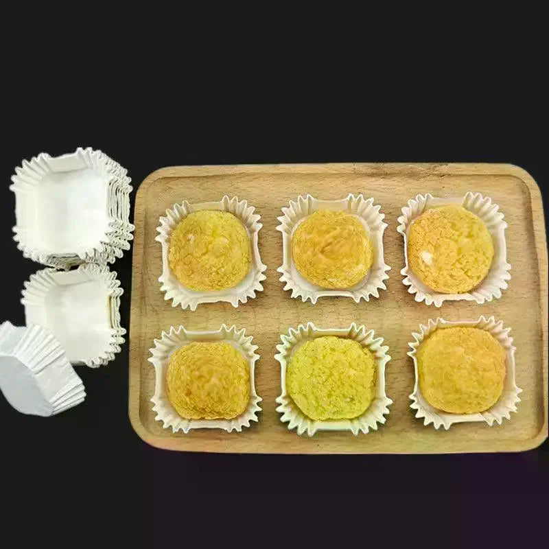 100/250Pcs Paper Holder Square Paper Liner Medium Size 45/50/55/62mm Paper Tray Oil Proof Cup Qme