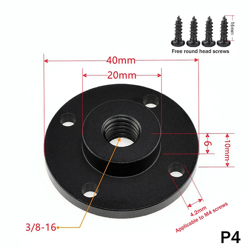 Shoe Mount Metal Plate Wall 1 4 3 Thread Tripod Adapter Holder Qme 4