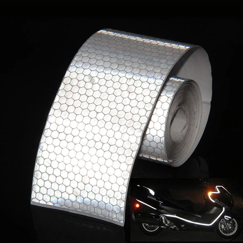 1/3M Reflective Car Stickers Waterproof Self-Adhesive Safety Warning Tape Strong Adhesive Reflectors Conspicuity Strip for Truck Qme
