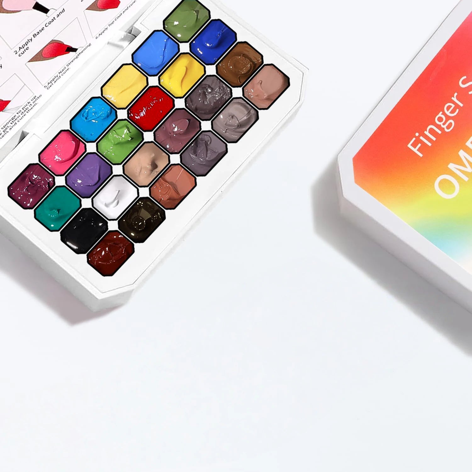 24Color Gradient Painting Gel Nail Art DIY Design Pattern Manicure Qme GTCH-24G-03