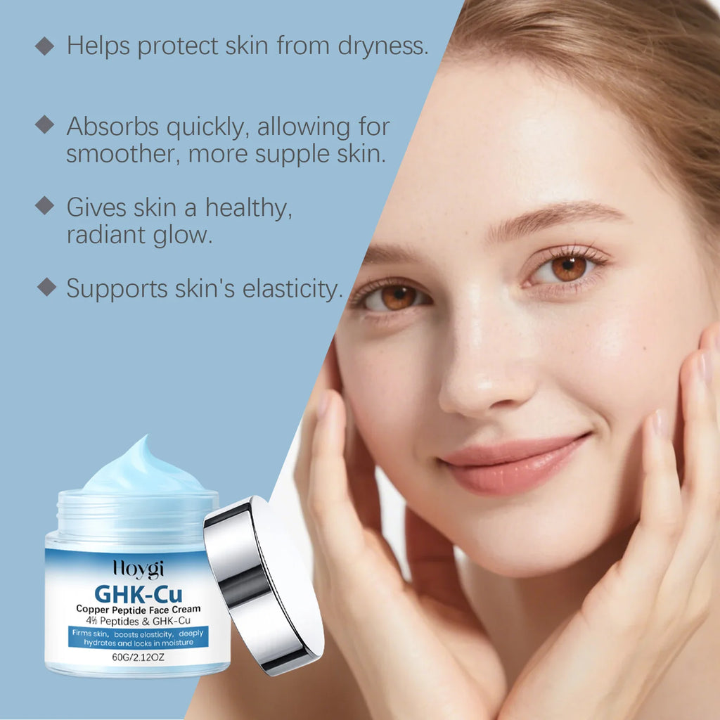 Copper Peptide Face Cream & Serum Set Firming Hydrating Skincare Smoothing Tightening Facial Skin Softens Skin Textur Qme
