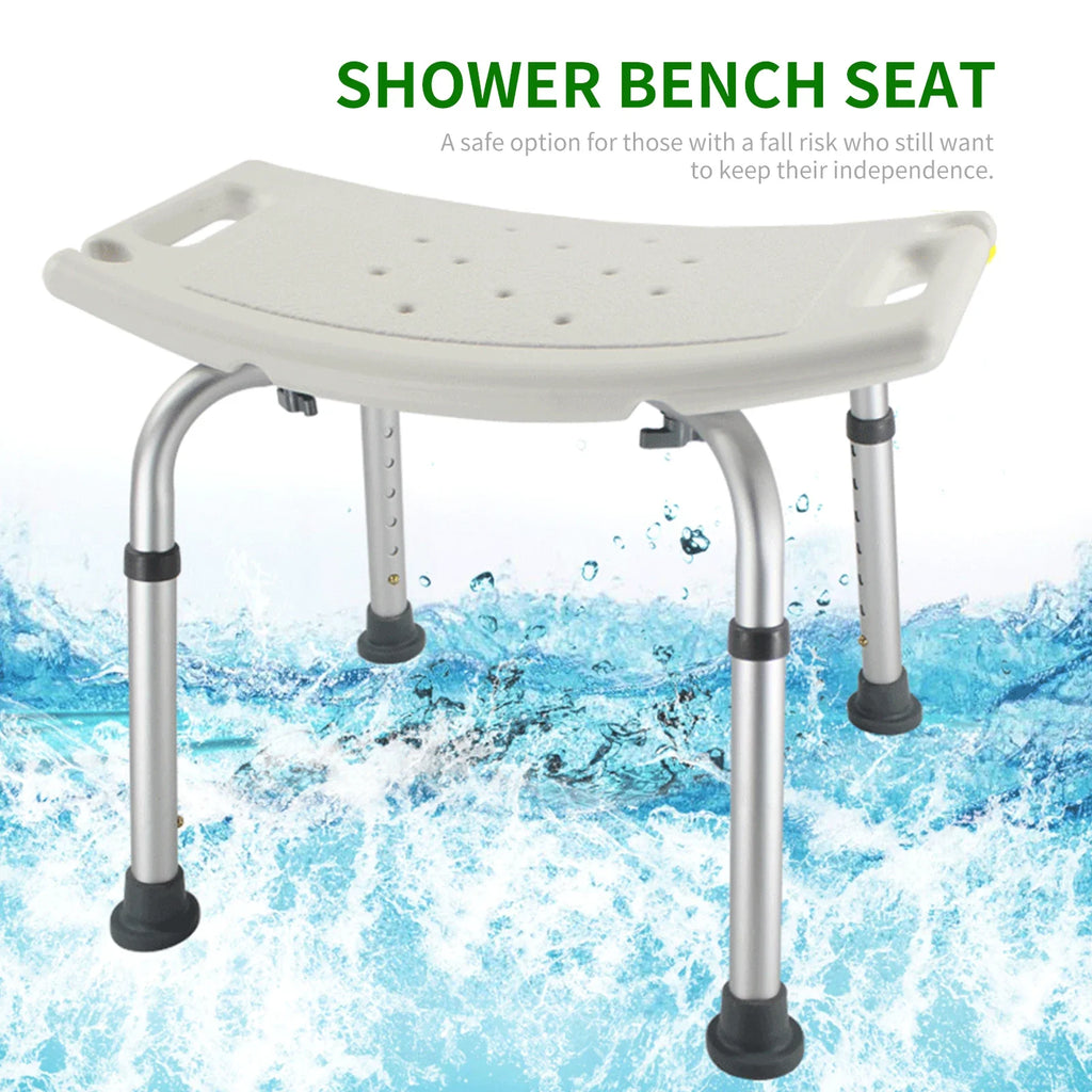 Bathroom Shower Chair Elderly Folding Bath Chair Furniture Stool Shower Bench Non-slip Bath Chair 6 Gears Height Adjustable Qme