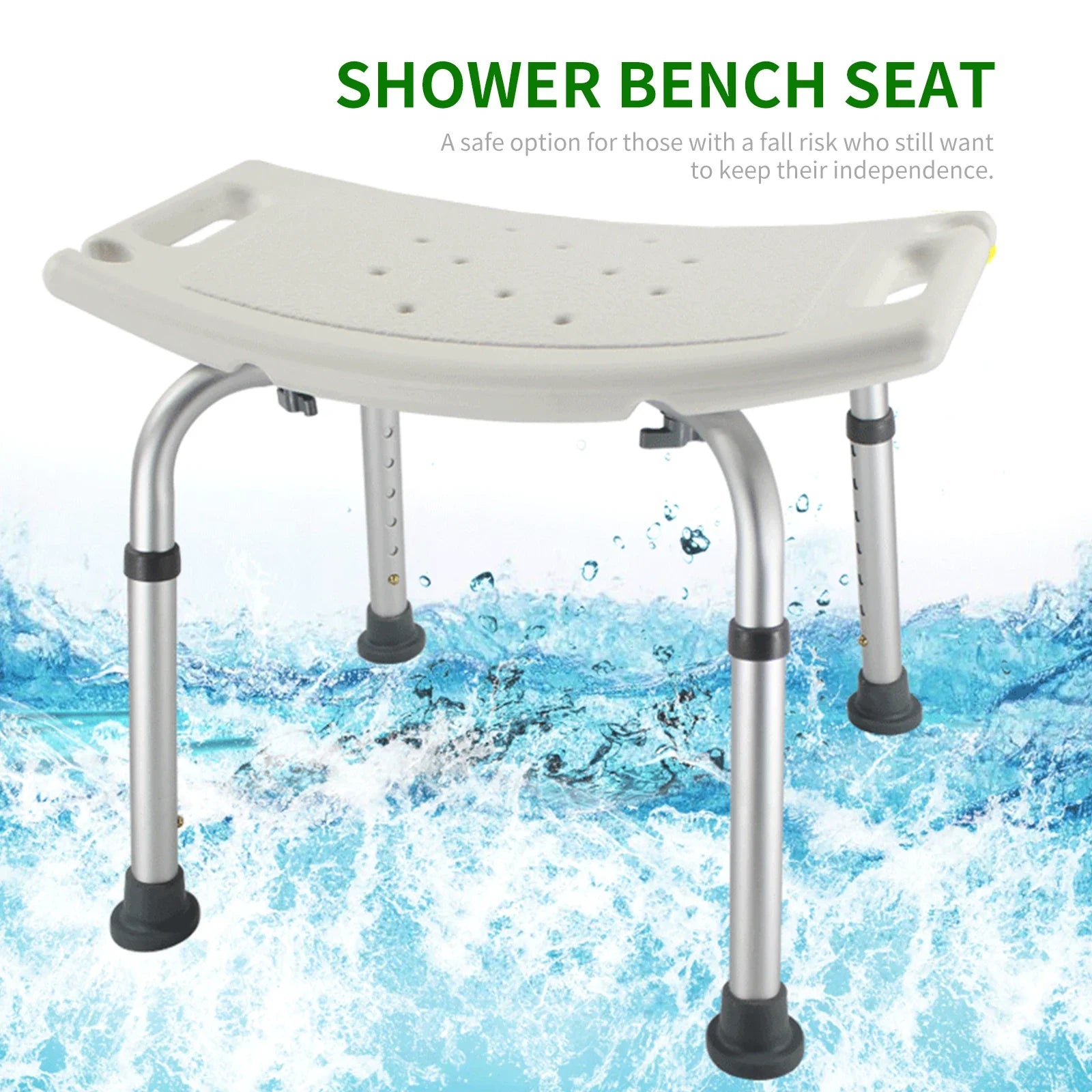 Bathroom Shower Chair Elderly Folding Bath Chair Furniture Stool Shower Bench Non-slip Bath Chair 6 Gears Height Adjustable Qme