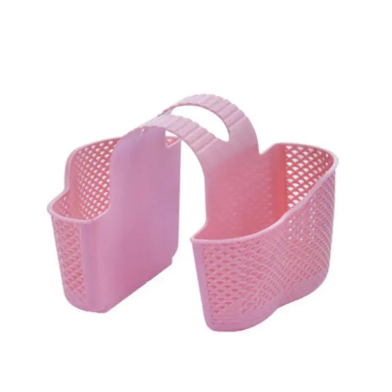 Sink Bag Soap Sponge Shelf Faucet Holder Bathroom Draining Hanging Qme L Pink