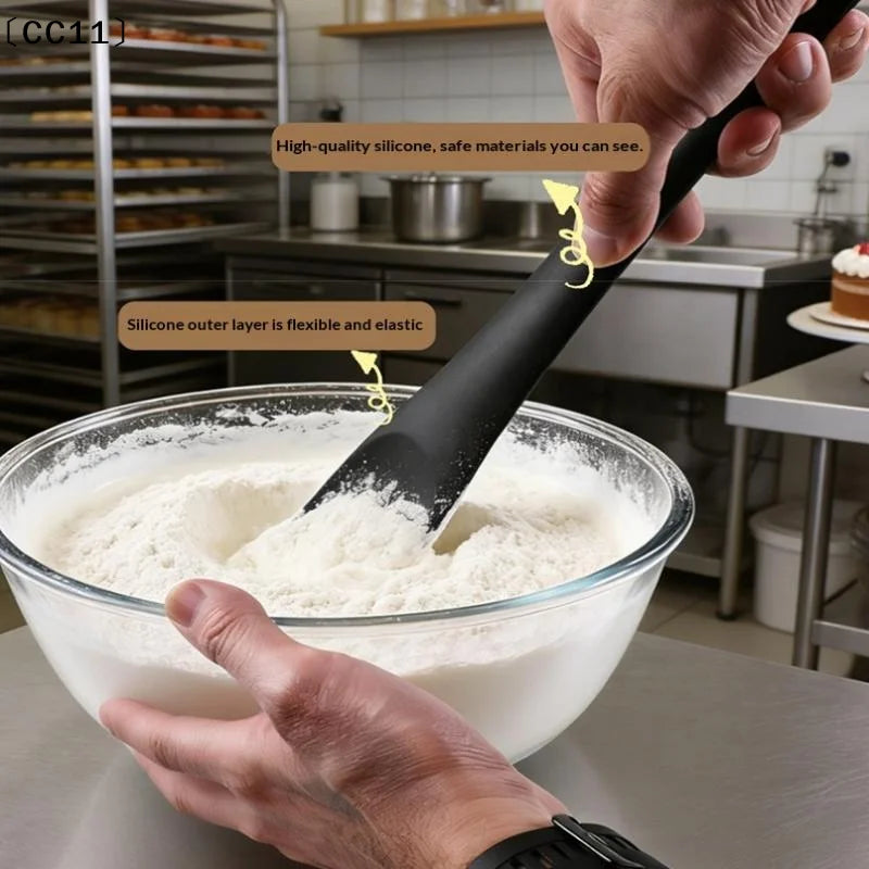 Kitchen Silicone Spatula Cooking Dough Scraper Cream Butter Smoother Qme