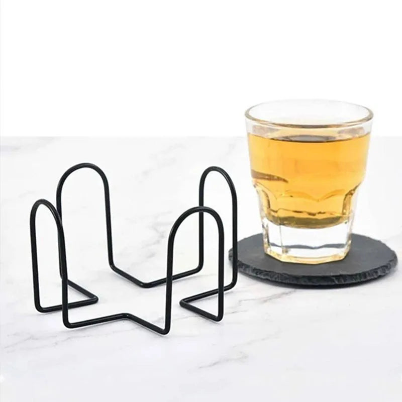 Tabletop Cup Mat Organizer Practical Cork Ceramic Stand Household Qme