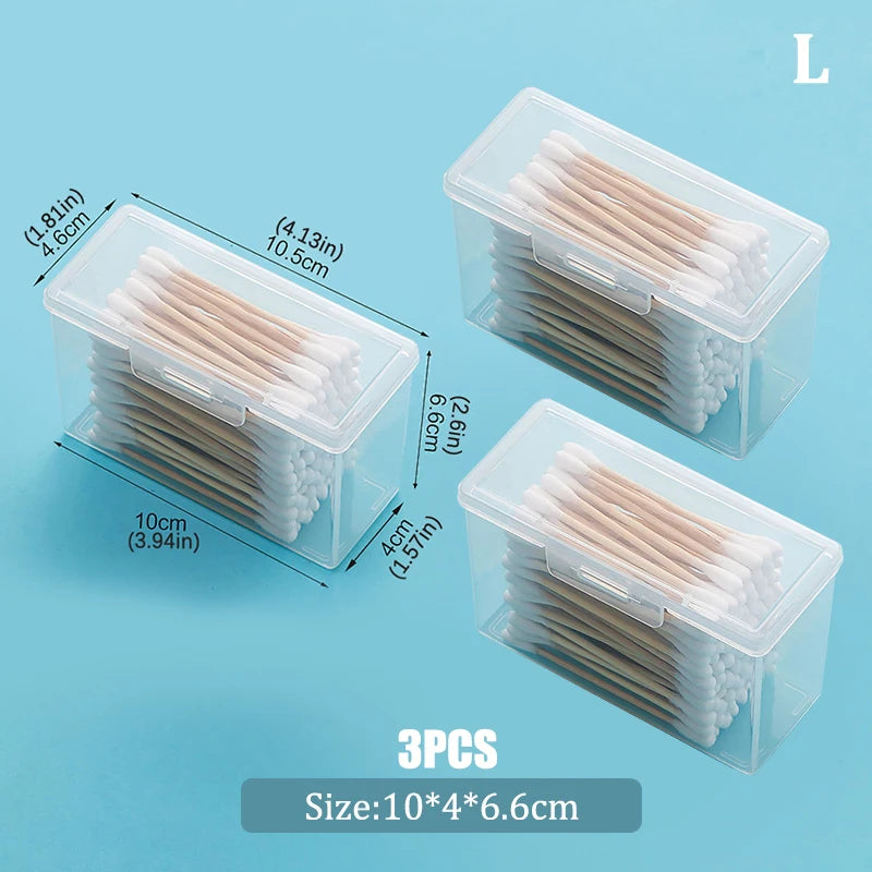 Jewelry Organizer Container Dust-proof Accessories Box Portable Qme L 3PCS