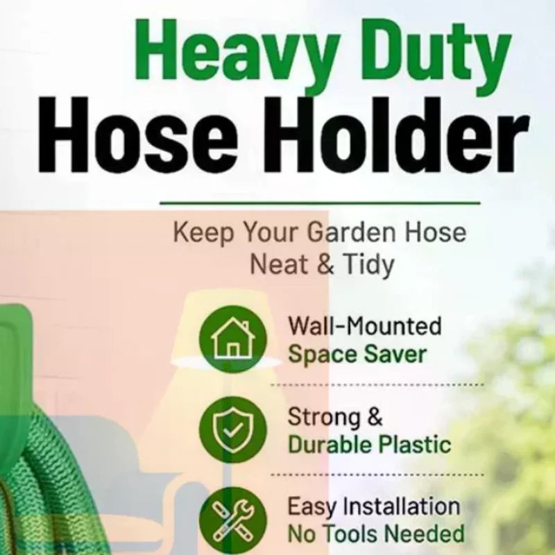 Water Pipe Storage Hooks Heavy-duty Watering Hose Rack Outdoor Wall Mounted Garden Hose Holder Racks Qme