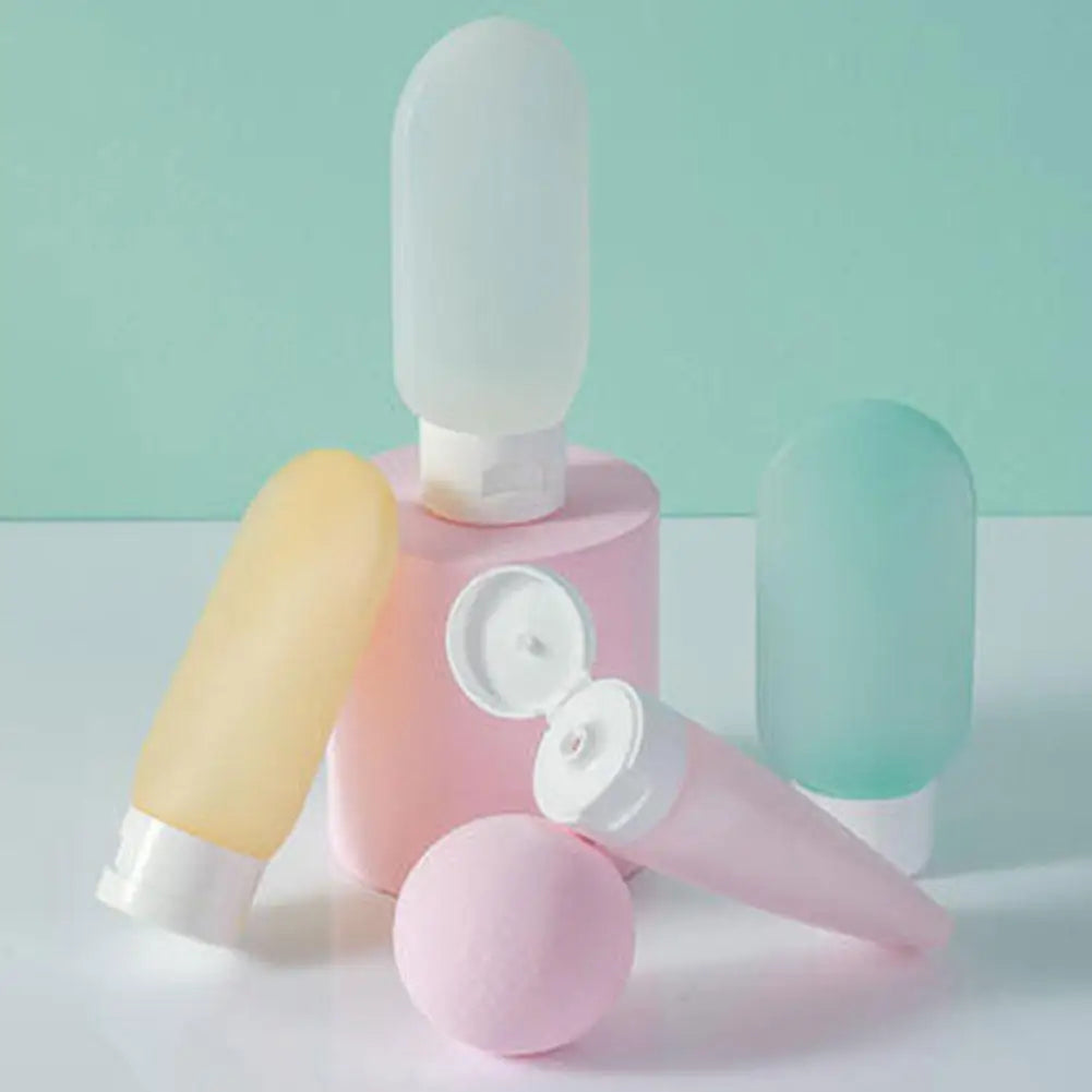 Fashion New Portable Travel Shampoo Bottle 4Pcs Set Refillable Bottle 60ml Soft Lotion Container Squeeze Tube Empty Bottle Qme