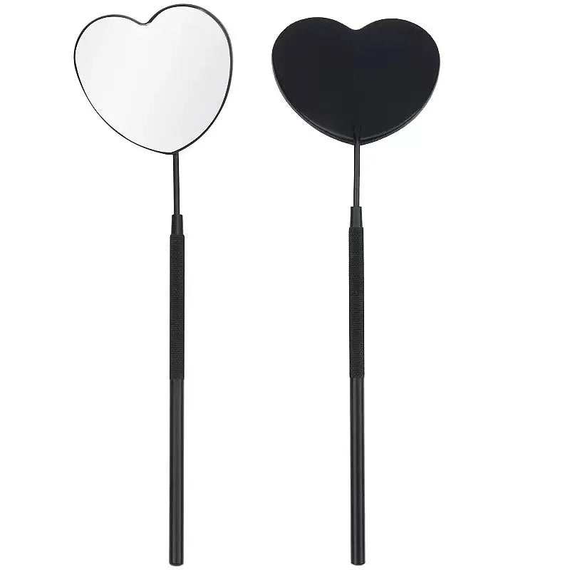 Eyelash Extensions Checking Mirror Heart Shape Stainless Steel Qme 1Pcs Black China Mainland