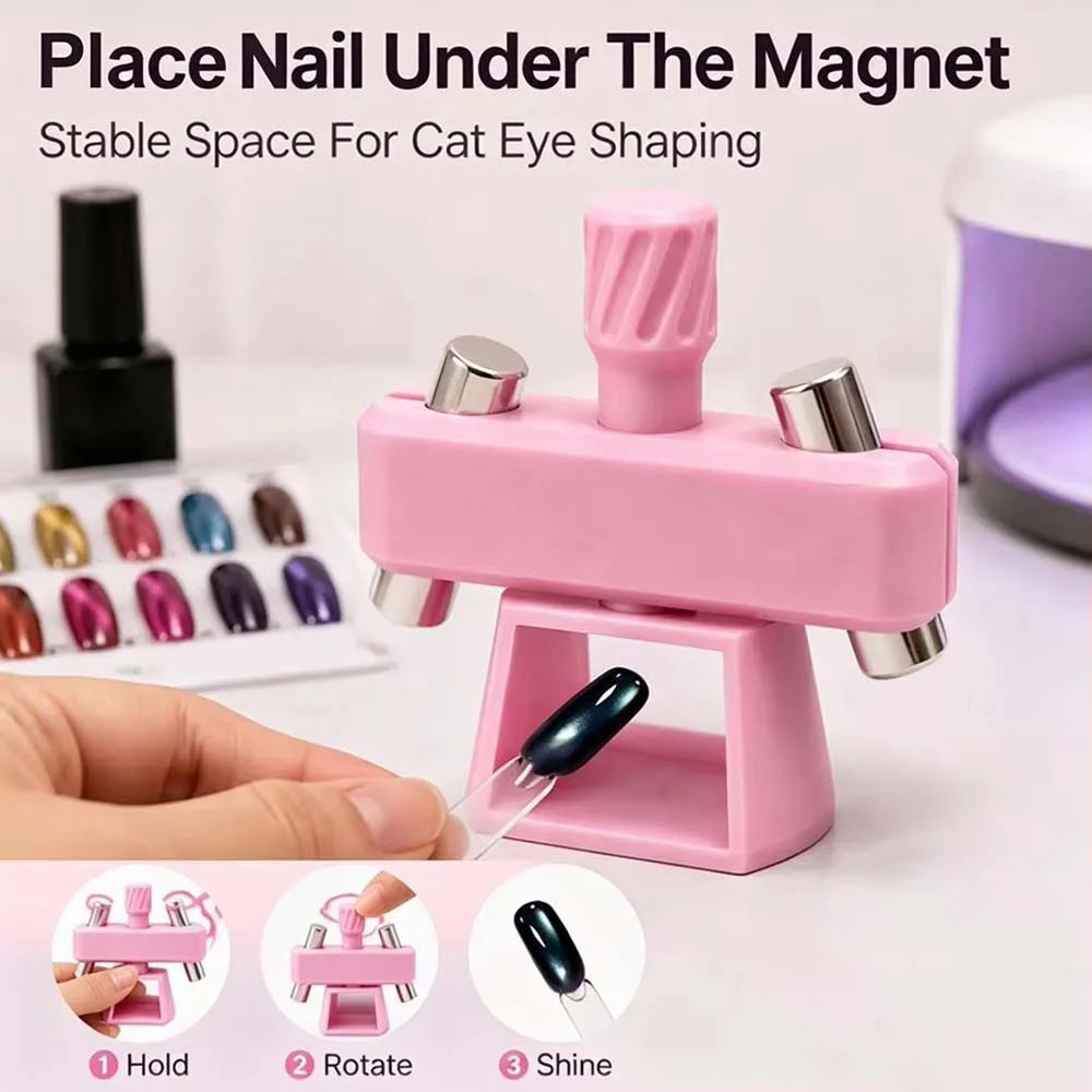 New Circular Cat Eye Nail Art Black Hole Magnet Strong Nail Art Gel Polish Guide Tool DIY Magnetic Nail Helper Manicure Design Qme