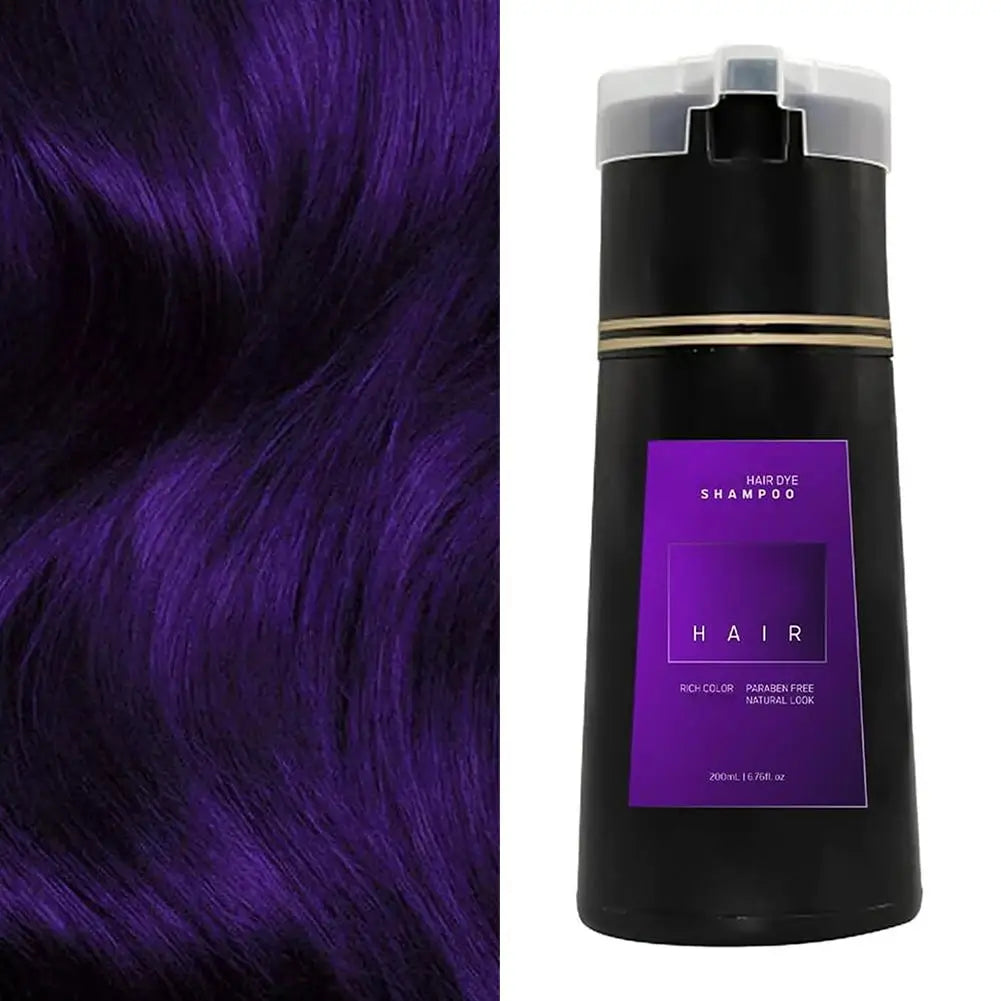 1 2 Black Hair Dye Shampoo Nova Instant Coloring Gray Long Lasting Qme 1pc-purple