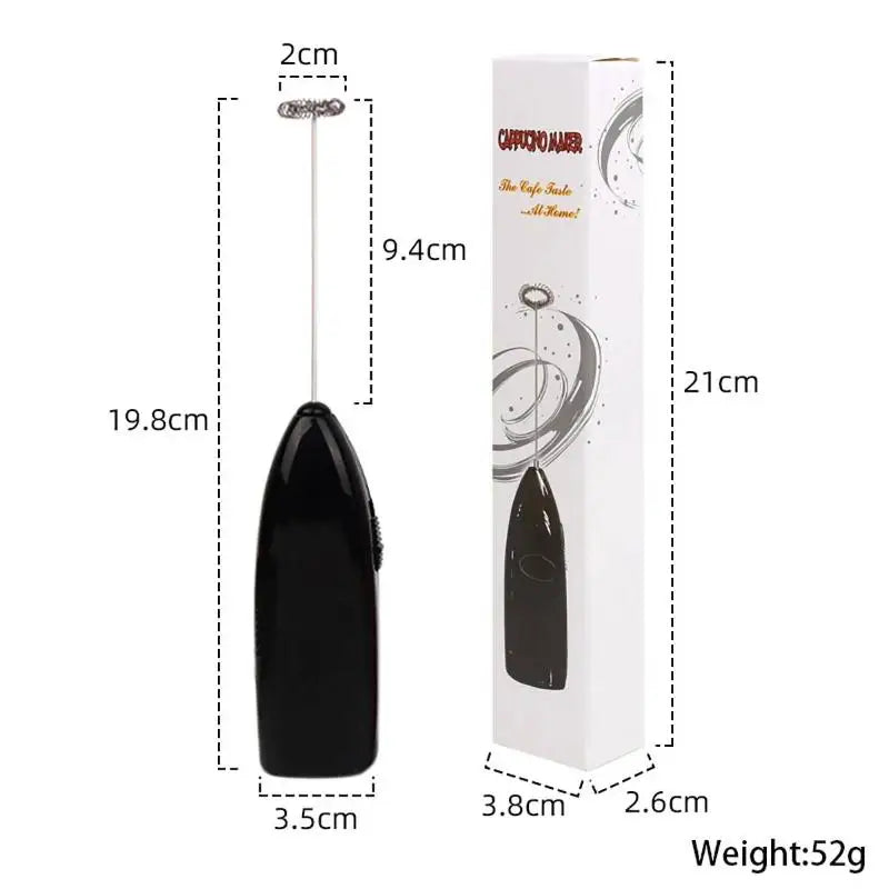 Portable Electric Handheld Egg Whisk With High Speed Mixing And Ergonomic Handle Perfect For Home Kitchen Baking Coffee Making Qme white