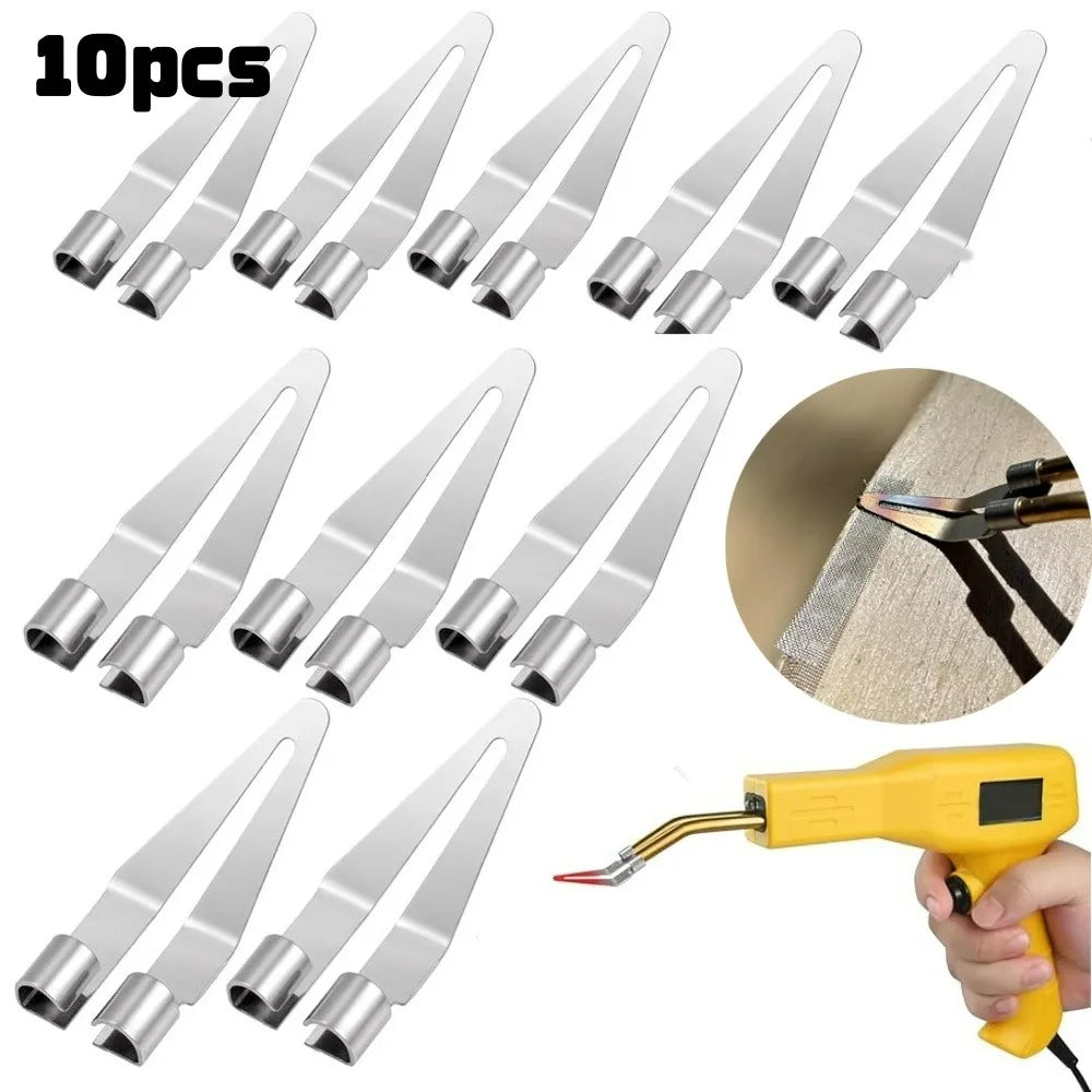 Stainless Steel Hot Melt Repair Triangle Wiping Flat Head Adjustable 45° Elbow Design Soldering Iron Tips Welding Repair Tools Qme