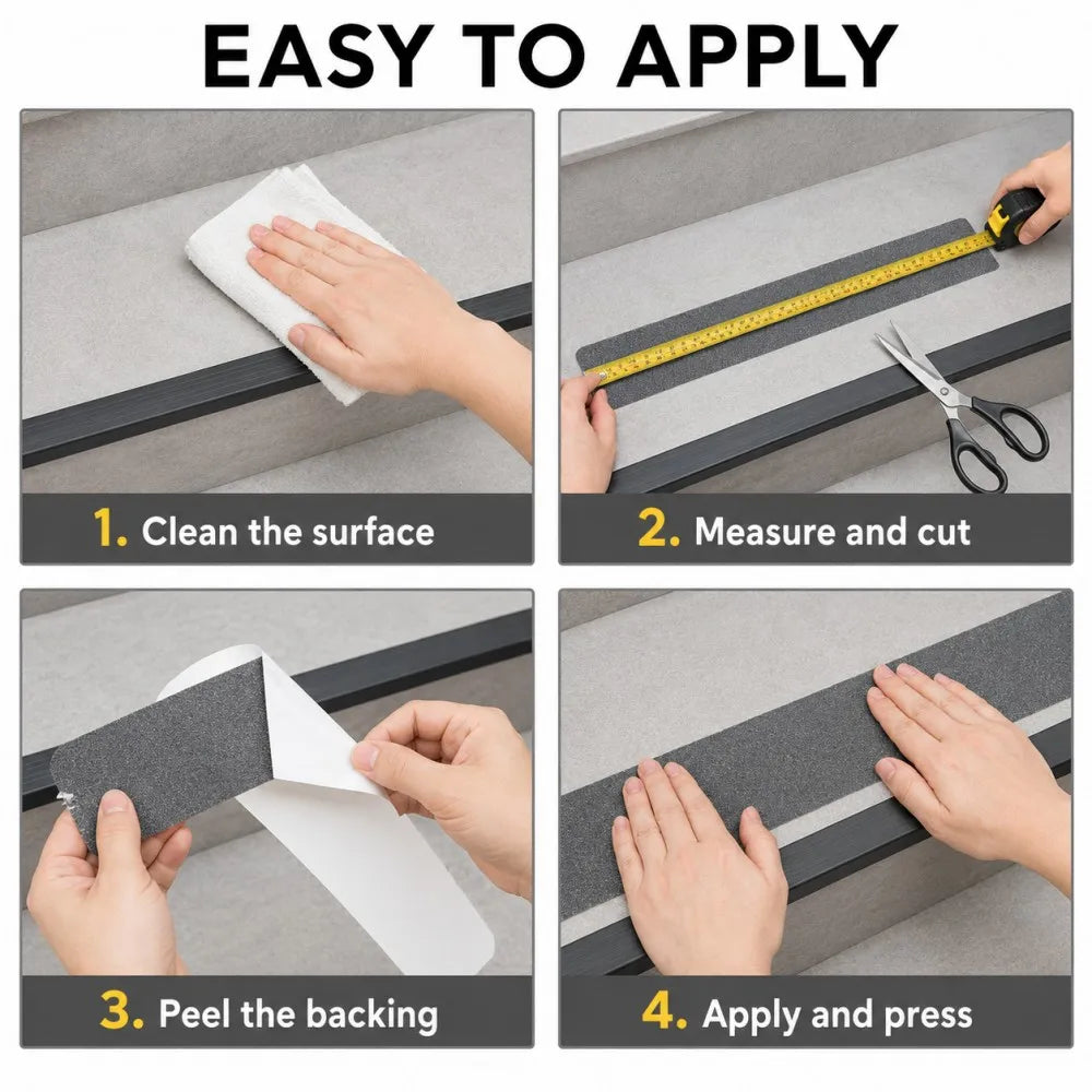 5cmX5m Anti Slip Adhesive Tape Non Skid Traction Strip for Bathroom Bathtub Edge Shower Floor Tile Kitchen Stair Treads Qme