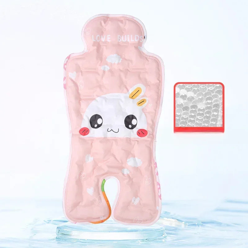 Stroller Cooling Pad Foldable Breathable Car Seat Liner Cotton Summer Travel Newborn Baby for Car Seat Stroller Outdoor Use Qme Other pink bunny Four Seasons