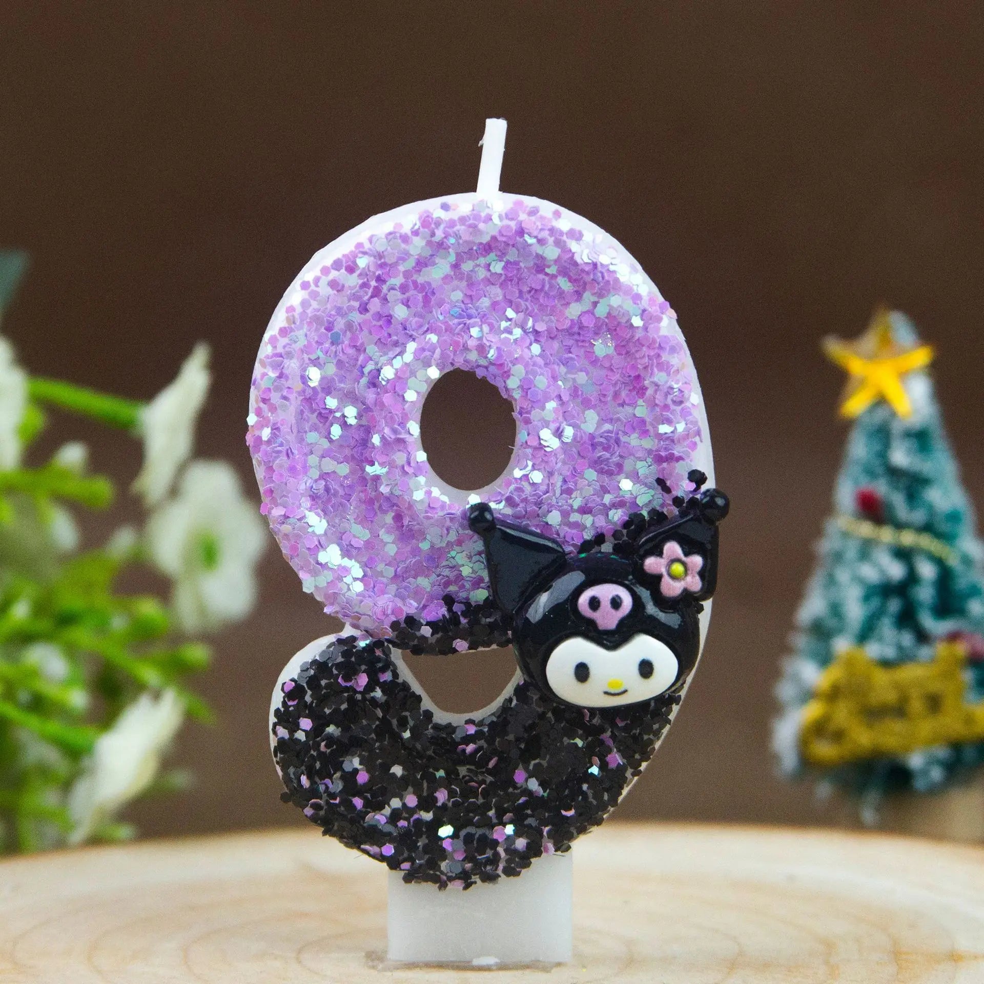 Kuromi Themed Birthday Candles 0-9 Numbers Cartoon Cake Topper Decorations for Kids Party Supplies Qme 9