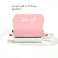 6-Hole Punch Labor Saving Manual Hole Puncher A4 A5 B5 Loose Leaf Qme Pink