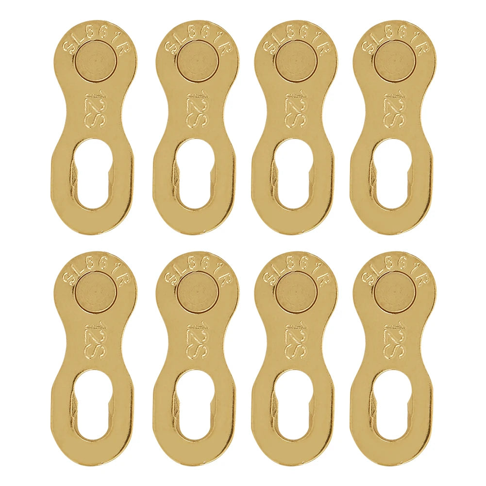 Bike Chain Link 4Pair Steel Bike 12Speed Chain Missing Link Connector Parts Cycling Accessory Chain Link Bike Chain Part Qme YELLOW
