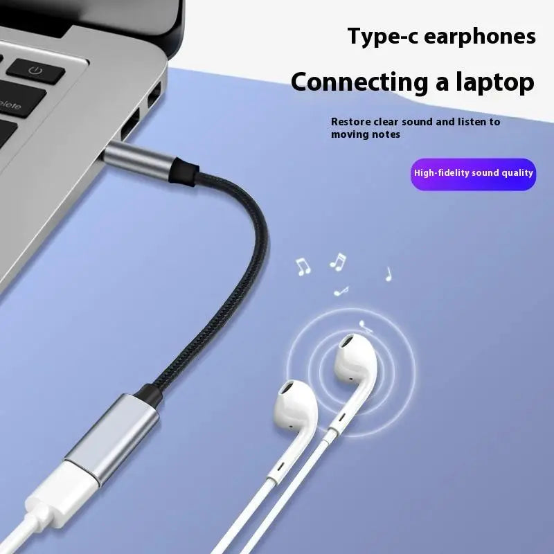 Phone Tablet Accessories USB C Port Cable Conversion Earphone Qme