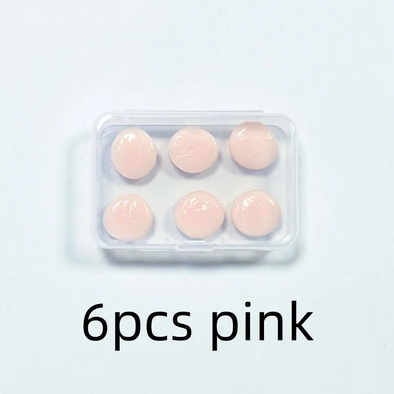 6pcs Silicone Sleeping Ear Plugs Sound Insulation Noise Reduction Earplugs Anti Noise Ear Protection Reusable Earplugs Qme 6pcs pink