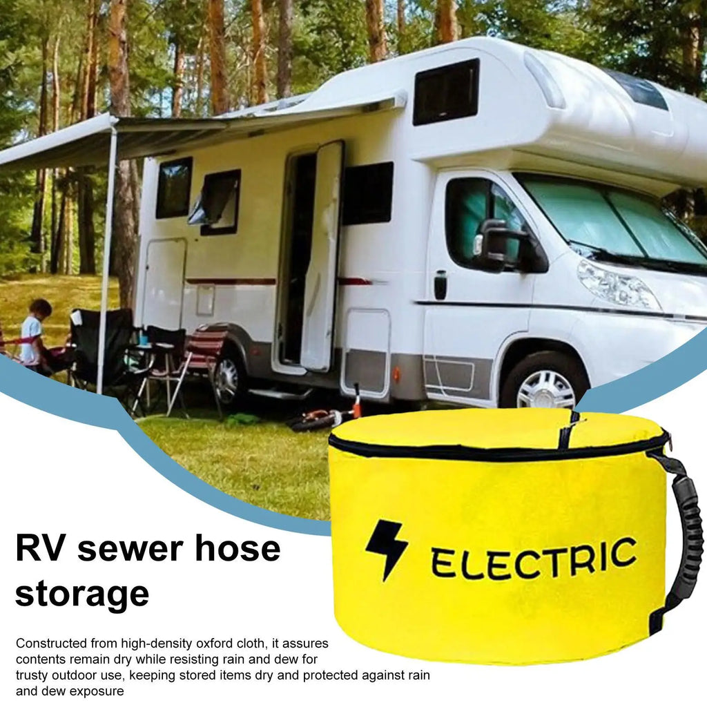 RV Hose Storage Bags Hoses Waterproof Double Zipper Holder Container Qme