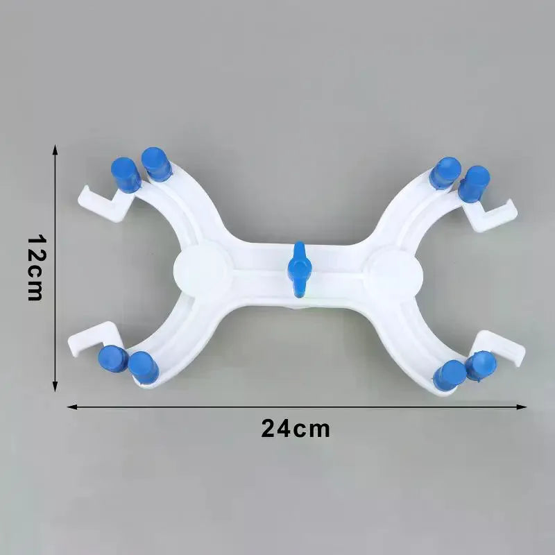 Durable Double Burette Clamp Spring Loaded Plastic Buret Clip Soft Qme