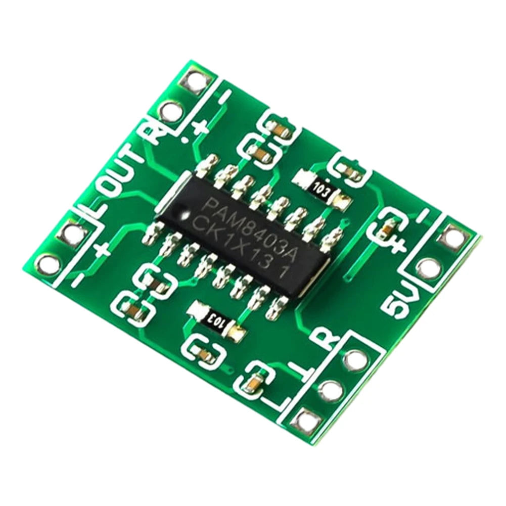 PAM8403 Super Mini Digital Amplifier Board 2.5V-5.5V 2 Channels Audio Power Amplifier Module USB Power Supply for Volume Control Qme 1 pcs