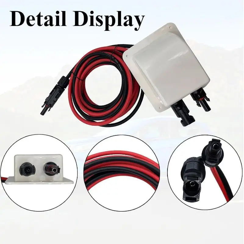 Solar Weatherproof Entry Gland Housing Extension Cable Connector Qme