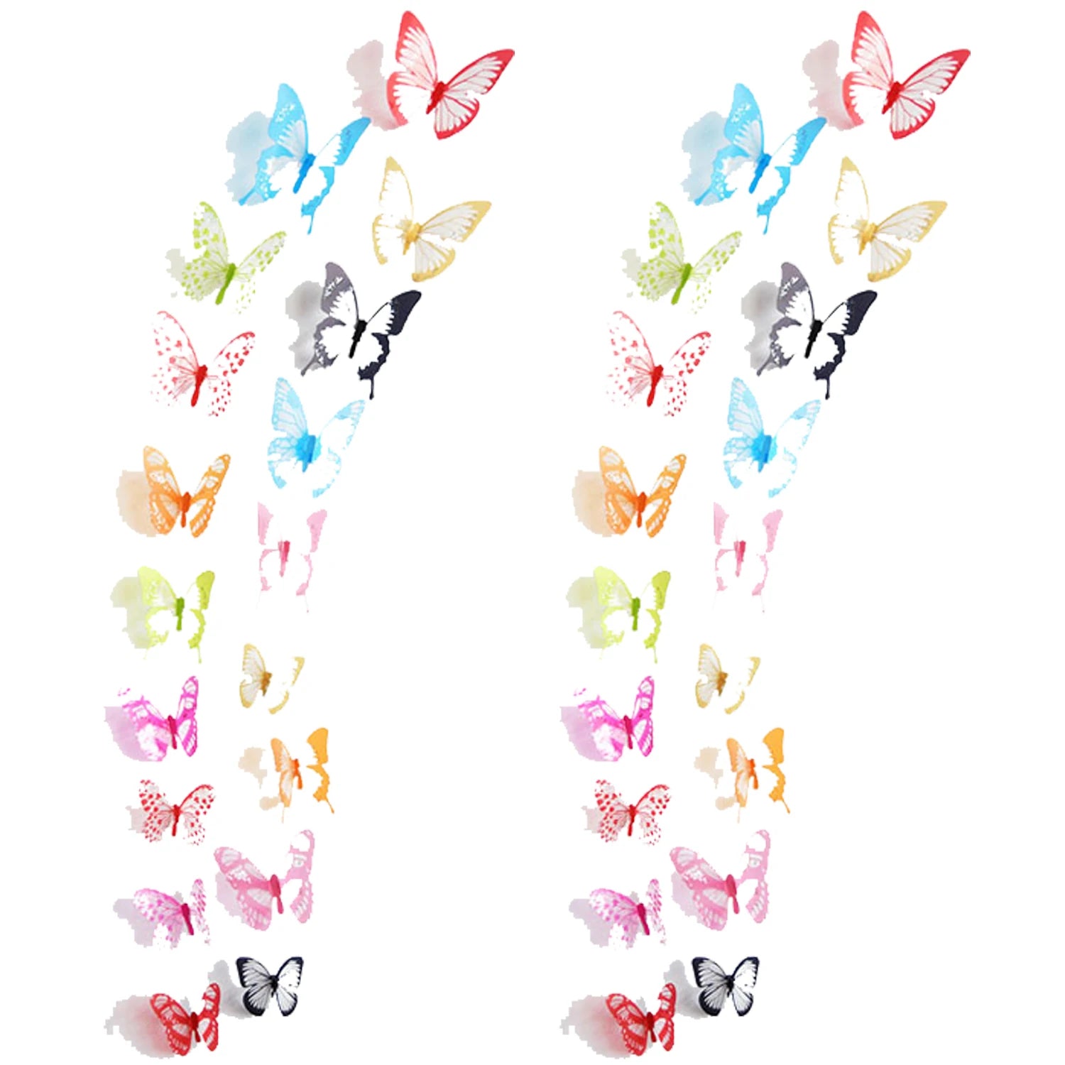 36 Pcs Butterfly Wall Stickers Colorful Vivid 3D Design House DIY Baby Nursery Art Decals Wall Decoration Windows Decor Qme 2 36Pcs