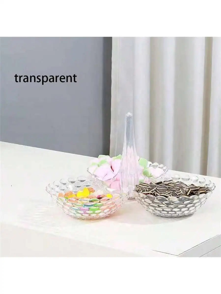 Can Be Stacked Water Fruit Tray Snack Storage Dried Melon Seed Candy Qme transparent color