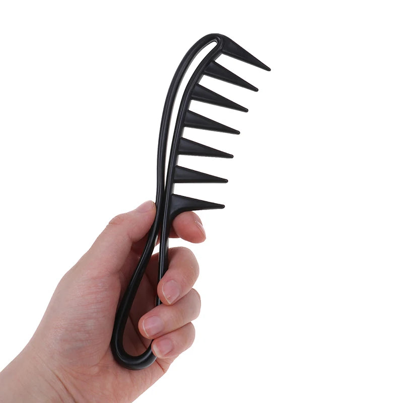 Shark Jumbo Wide-tooth Hair Comb Black Handle Professional Grip Qme