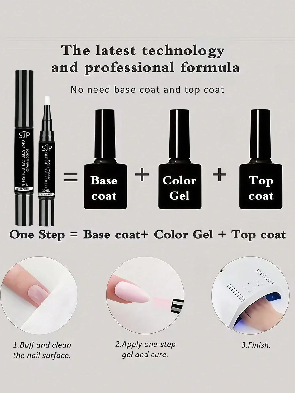 One-step Cat-eye Gel Nail Polish UV Coating No Base Coat Needed Qme