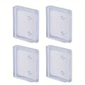 Clips para cortina de ducha de baño, fijador autoadhesivo de plástico a prueba de viento, gancho de Clip de borde transparente, Qme 4pcs