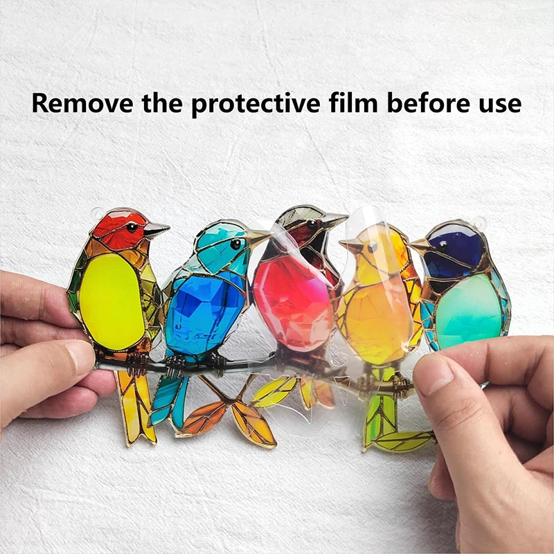 Cute Colorful Bird Pendant Acrylic Car Pendant Garden Garden Decoration Pendants Qme 1pcs