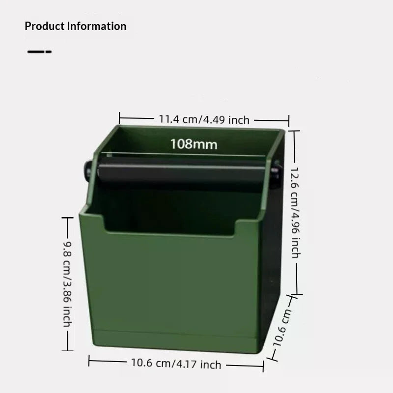 Coffee Knock Box Espresso Grounds Container Anti Slip Espresso Dump Bin Grind Barista Goods Cafe Bar Accessor Grind Waste Bin Qme