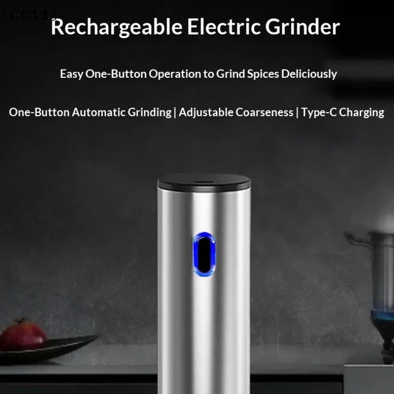 Electric Salt Pepper Grinder Automatic Rechargeable Mill Shakers Qme