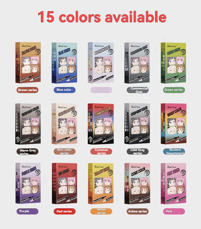Alcohol Markers, Dual Brush Tip Permanent Art Markers, Coloring Marker, for Book Painting Card Making, Christmas gift Qme
