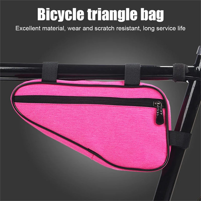 Waterproof Bicycle Bag Triangle Bike Bag Front Tube Frame Bag Mountain Bike Triangle Pouch Frame Holder Bicycle Accessories Qme