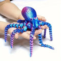 3D-Printed Articulated Octopus Figurine: A Realistic, Articulated Stress-and Creative Decorative Item Qme PURPLE M
